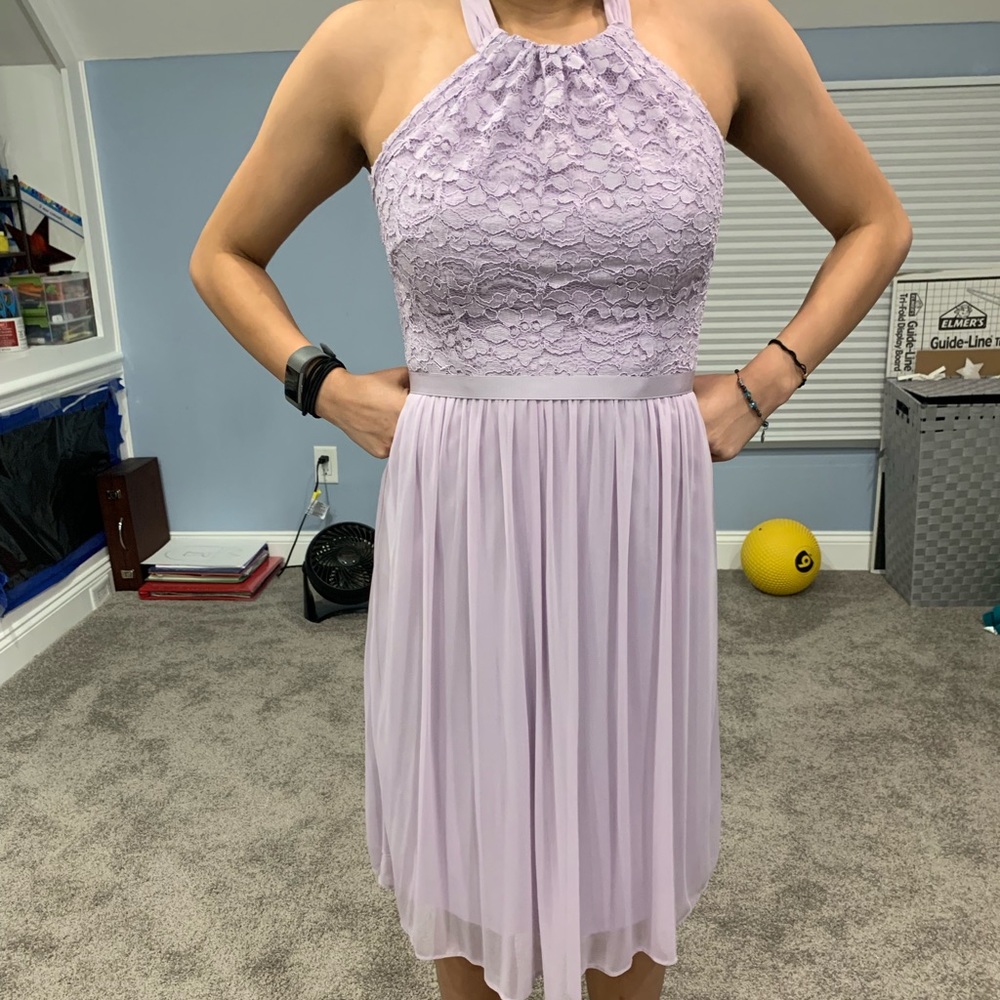 David’s bridal bridesmaid dress (color Iris size 2